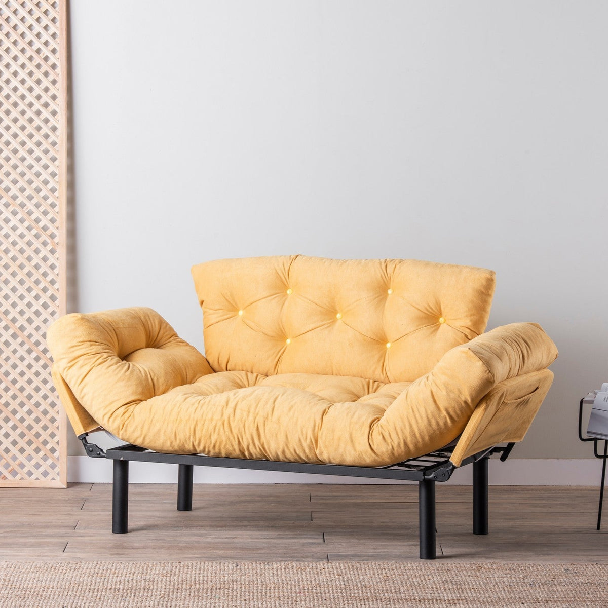 Nitta Mustard TwoSeater Sofa Bed