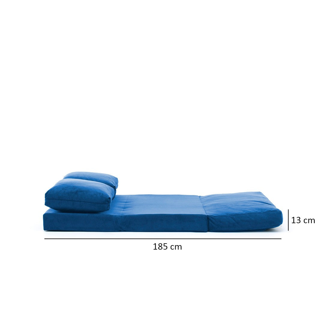Taida Blue Two-Seater Sofa Bed