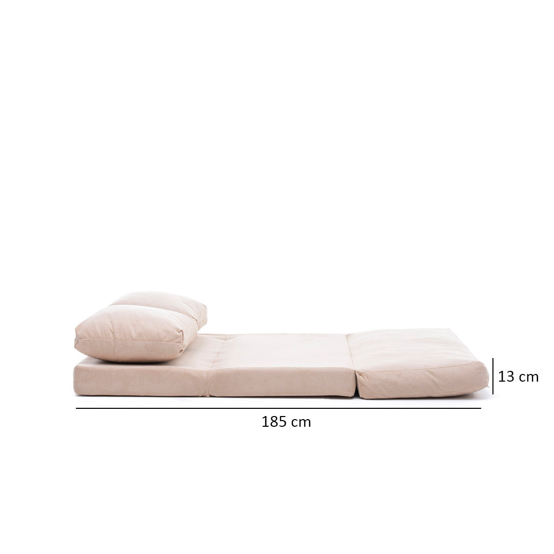 Taida Cream Two-Seater Sofa Bed