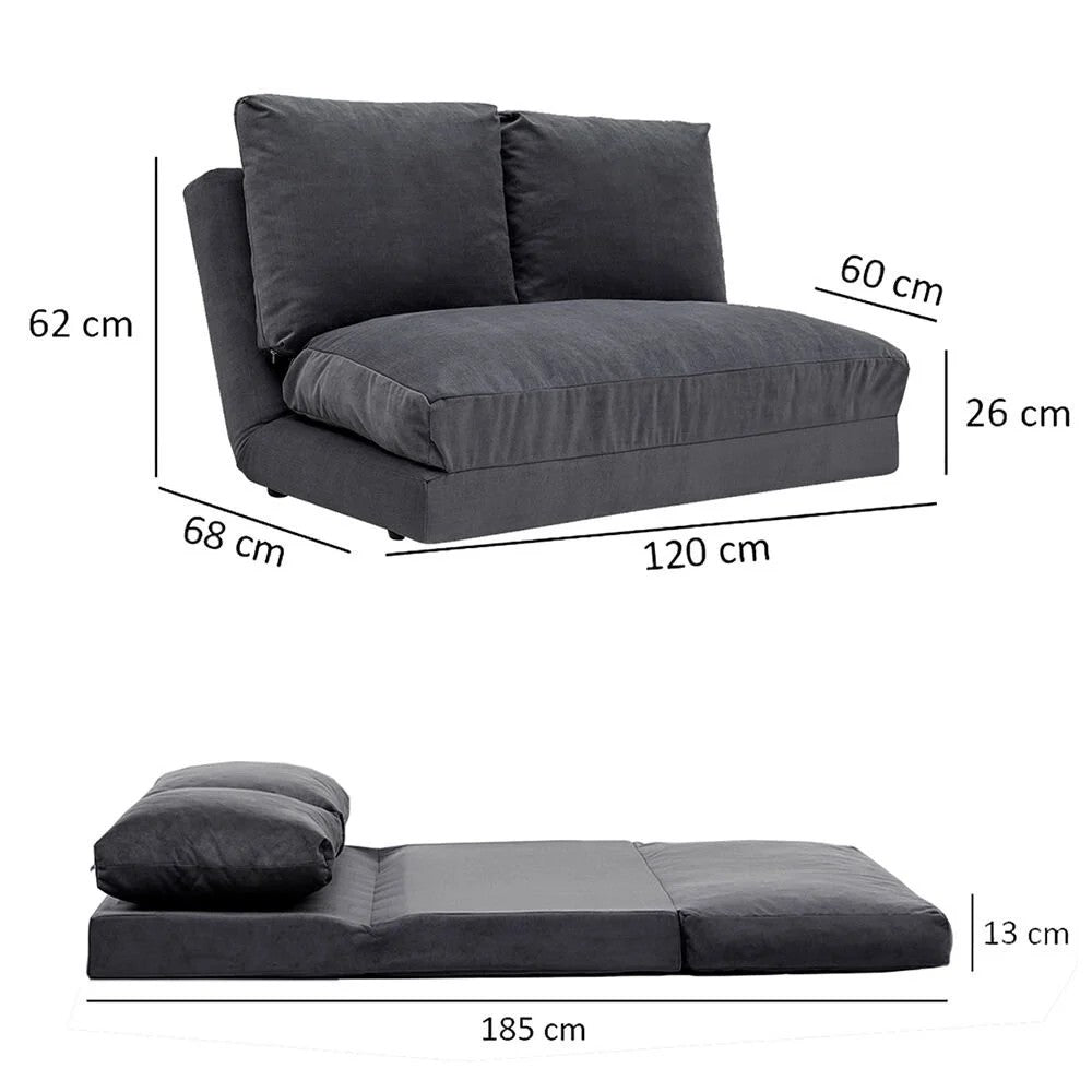 Taida Grey Two-Seater Sofa Bed