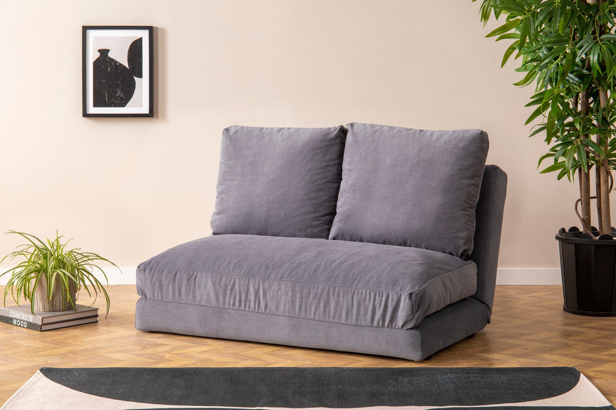 Taida Grey Two-Seater Sofa Bed