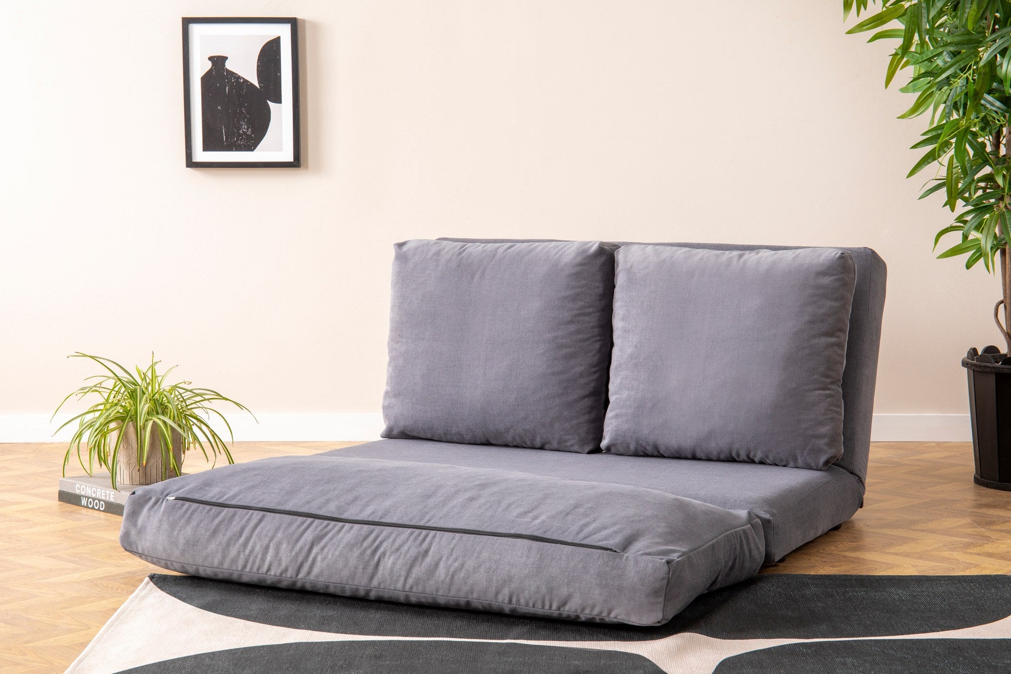 Taida Grey Two-Seater Sofa Bed