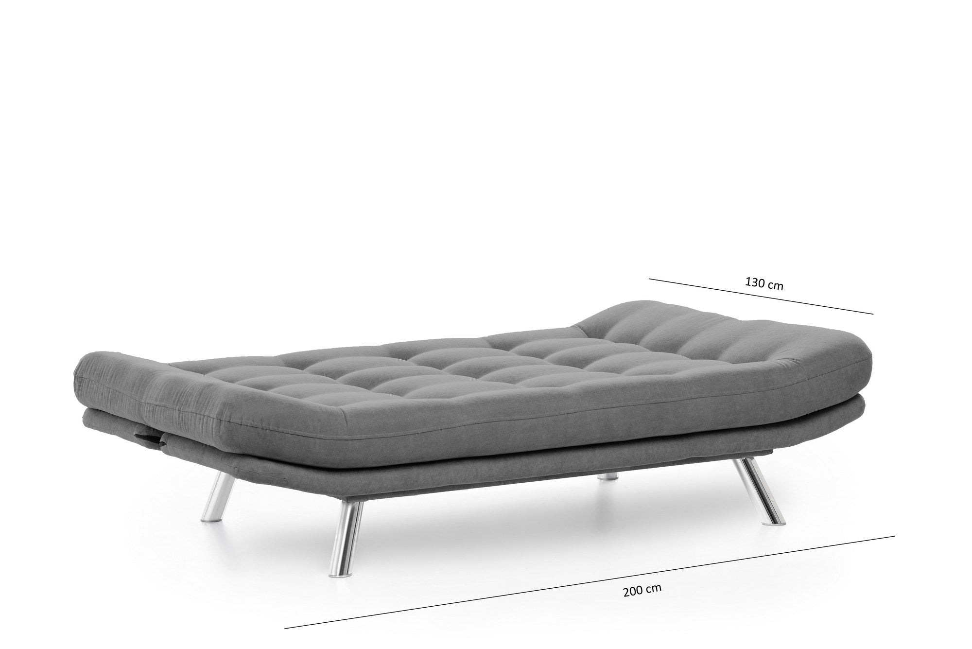 Misa Sofabed - Grey 3-Seater Sofa Bed | Large Pull-Out Couch for Guests