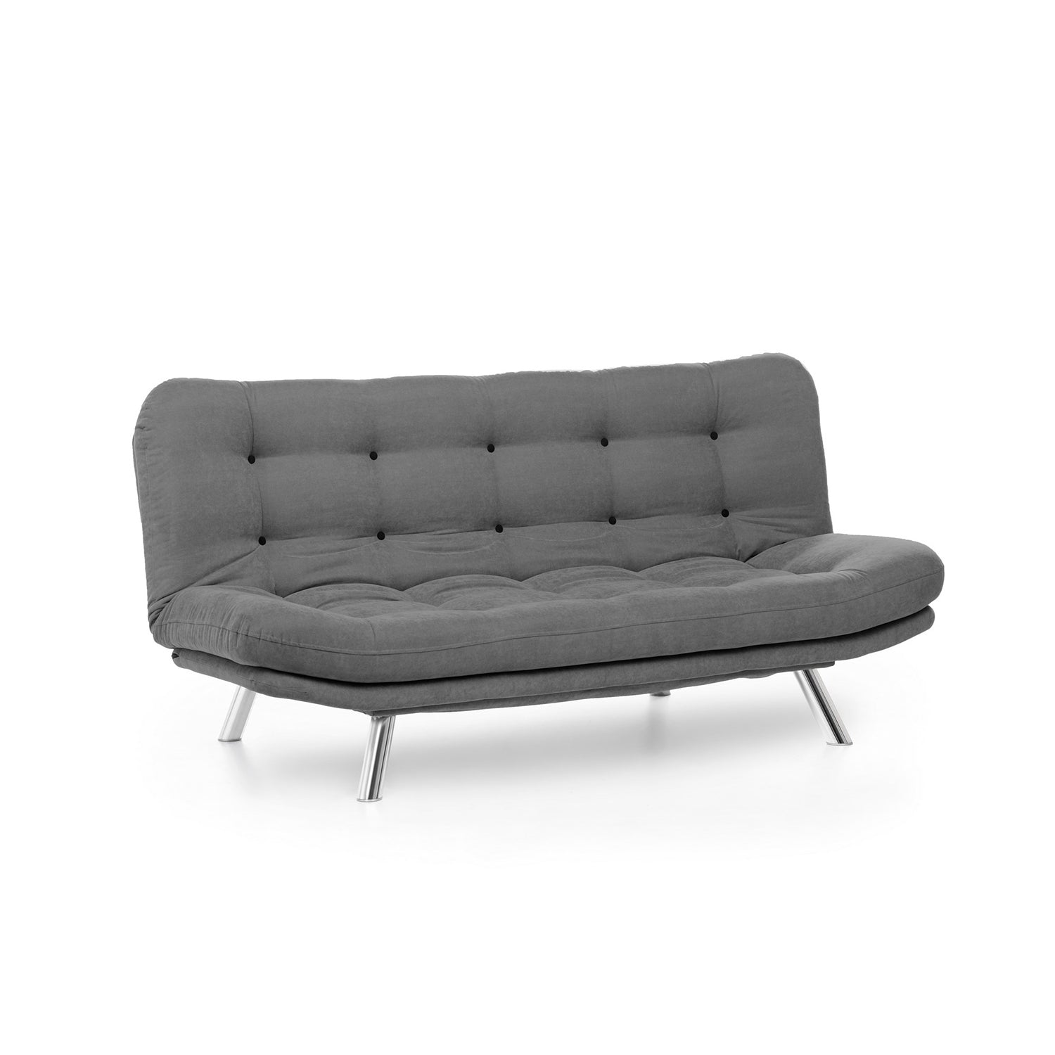 Misa Sofabed - Grey 3-Seater Sofa Bed | Large Pull-Out Couch for Guests