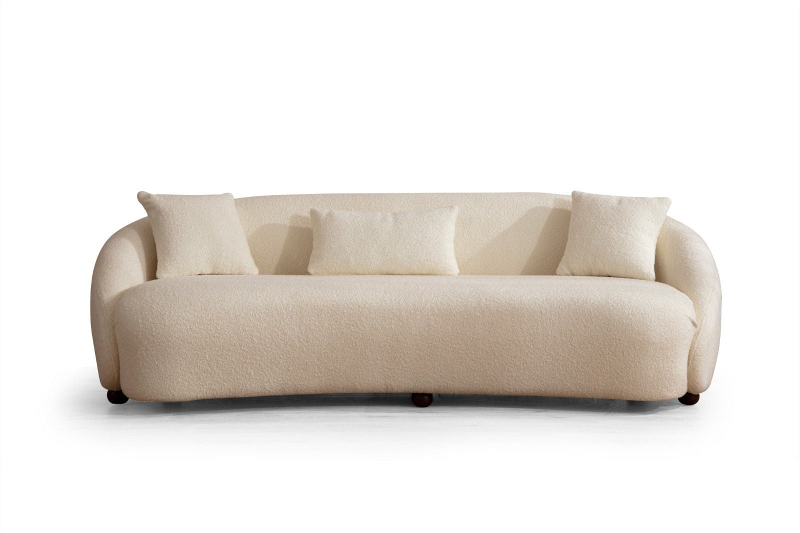 Napoli Cream 3 Seater Sofa | Curved Comfortable Modern sofa