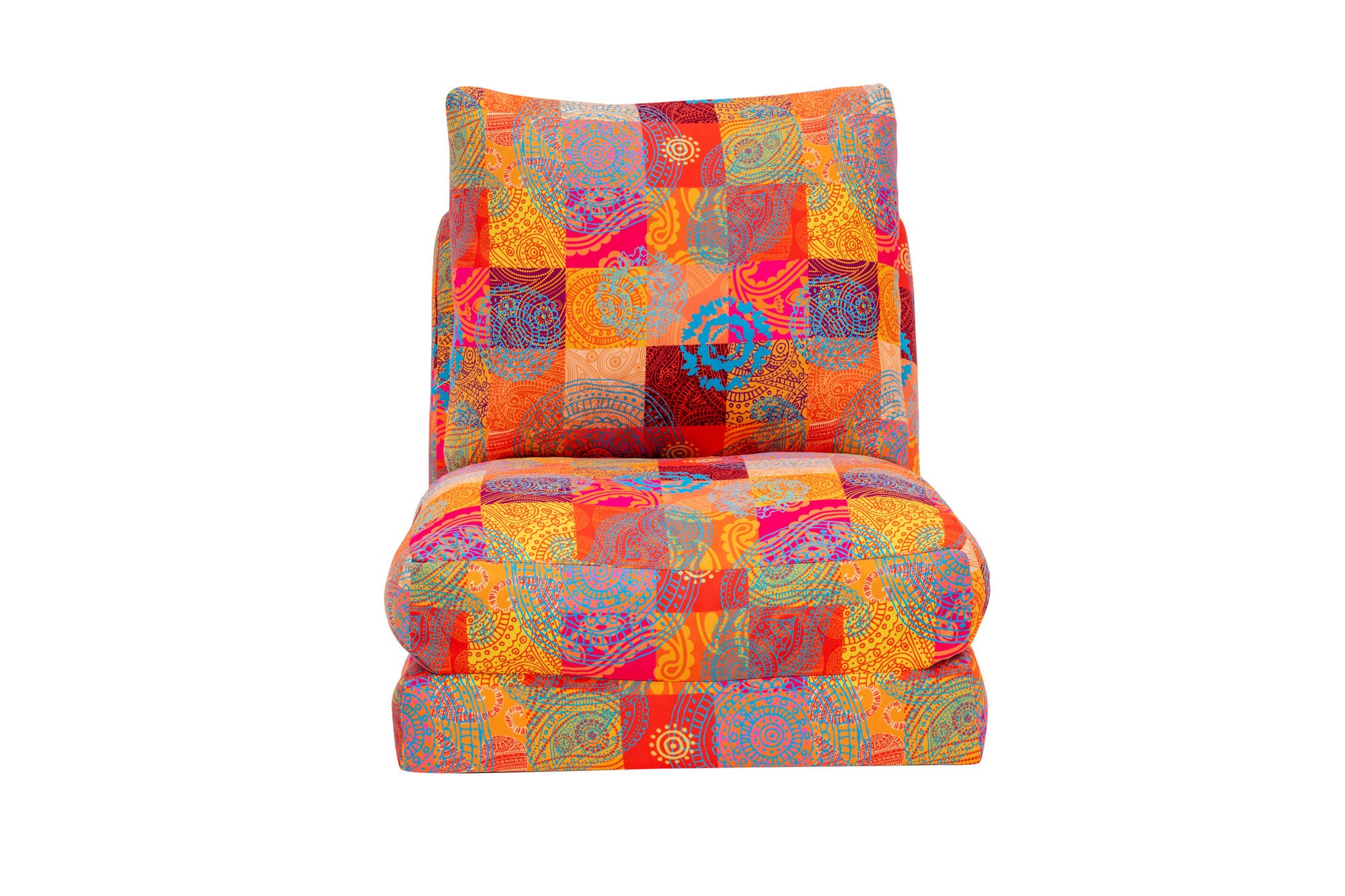 Taida – Multicolor 1 Seater Sofa Bed - Patchwork Fabric |