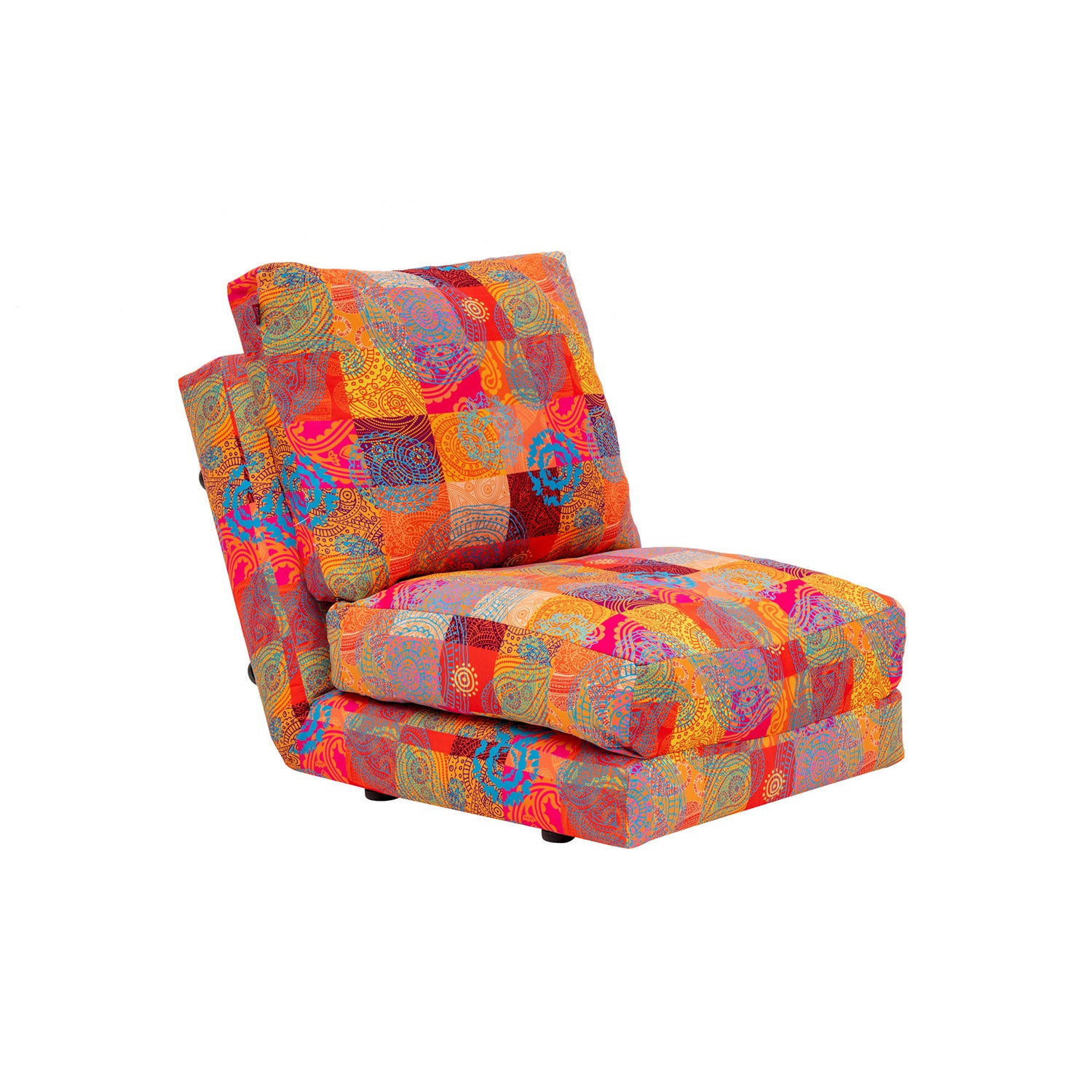 Taida – Multicolor 1 Seater Sofa Bed - Patchwork Fabric |