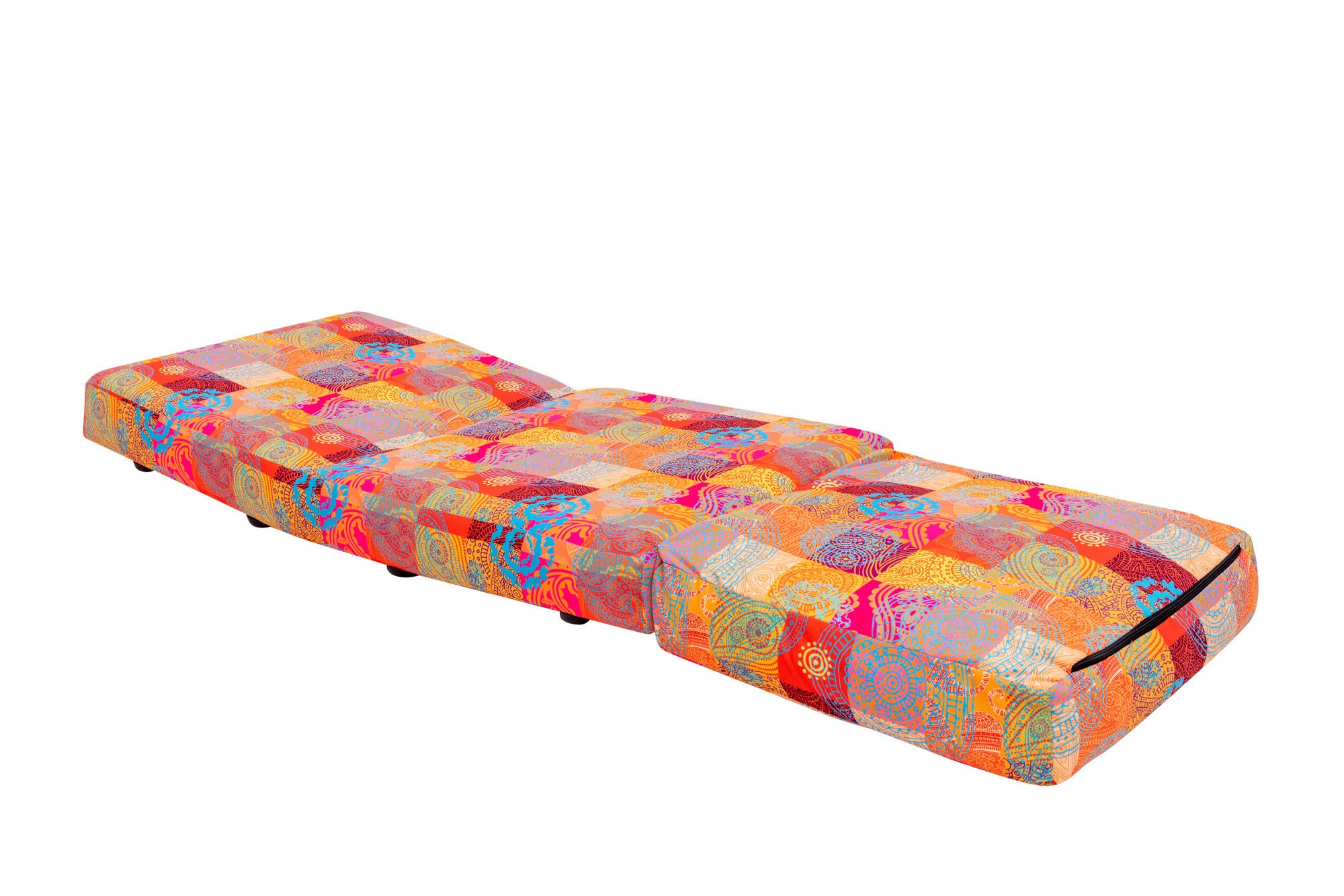 Taida – Multicolor 1 Seater Sofa Bed - Patchwork Fabric |