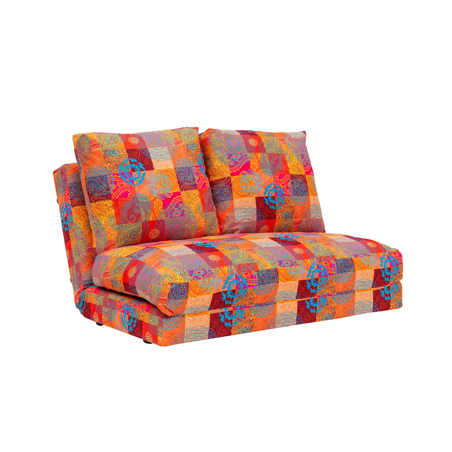 Taida - Patchwork Multicolor Two-Seater Sofa Bed