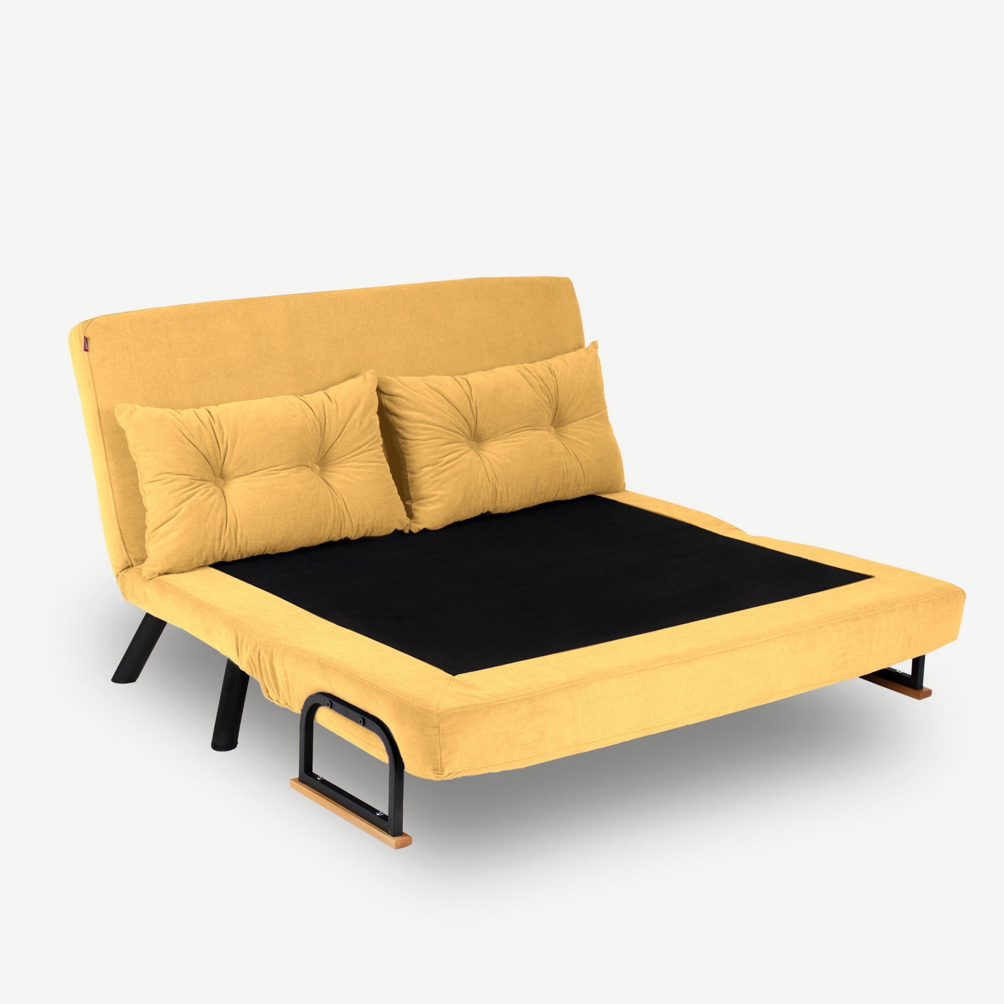 Sando 2-Seater Mustard Two-Seater Sofa Bed