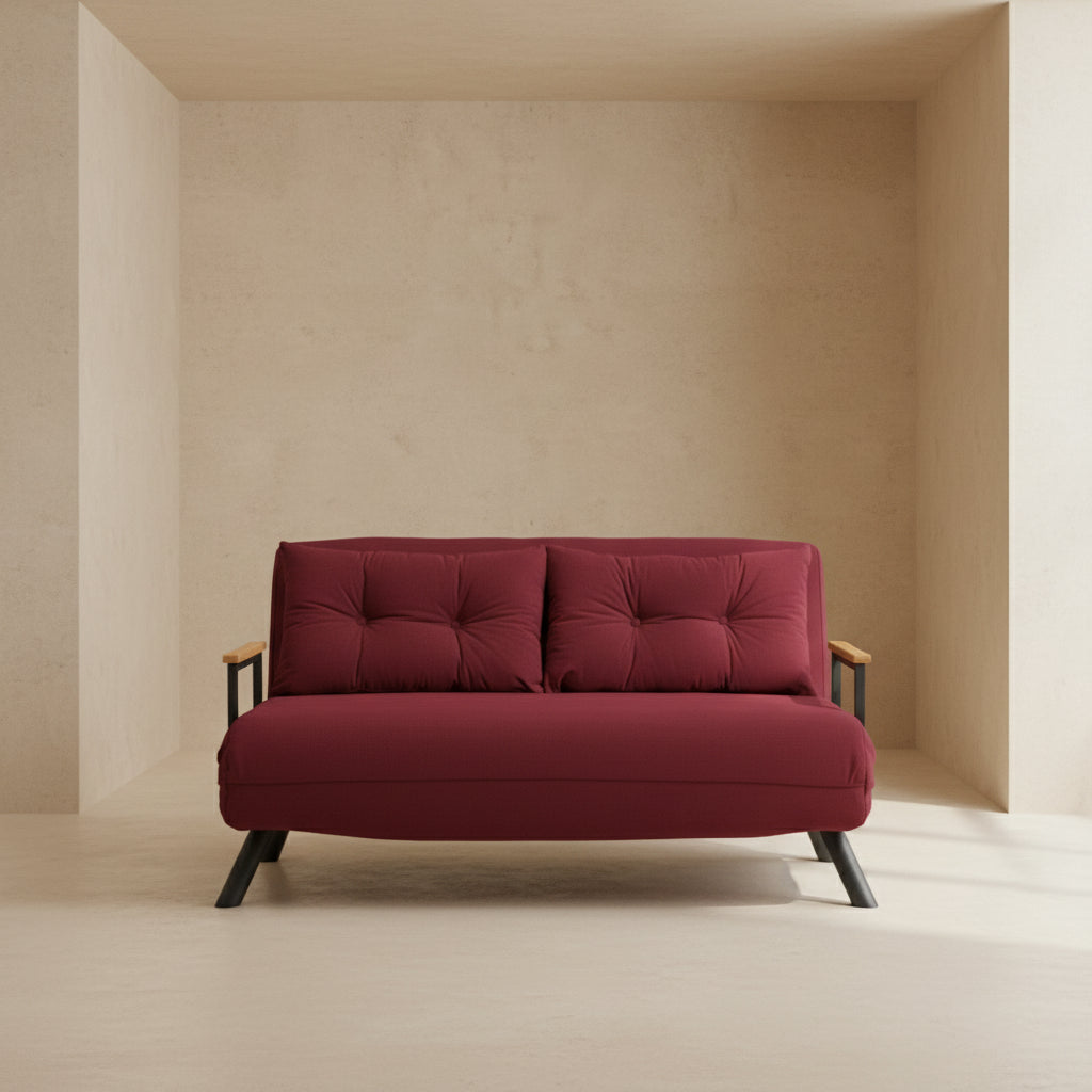 Sando 2Seater Maroon TwoSeater Sofa Bed