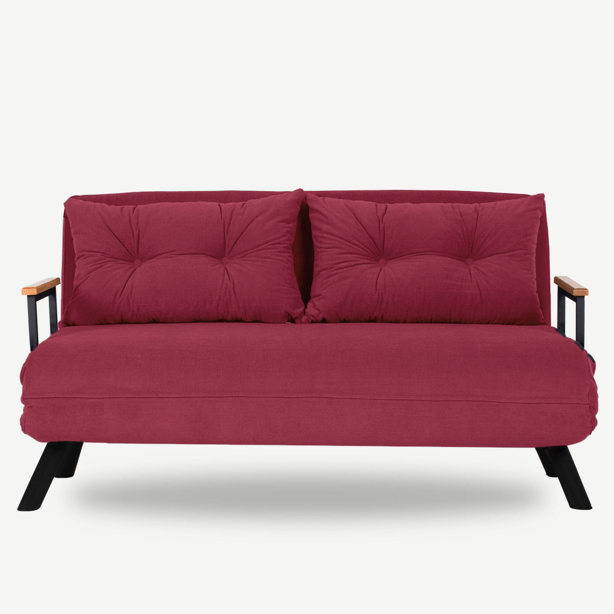 Sando 2-Seater Maroon Two-Seater Sofa Bed