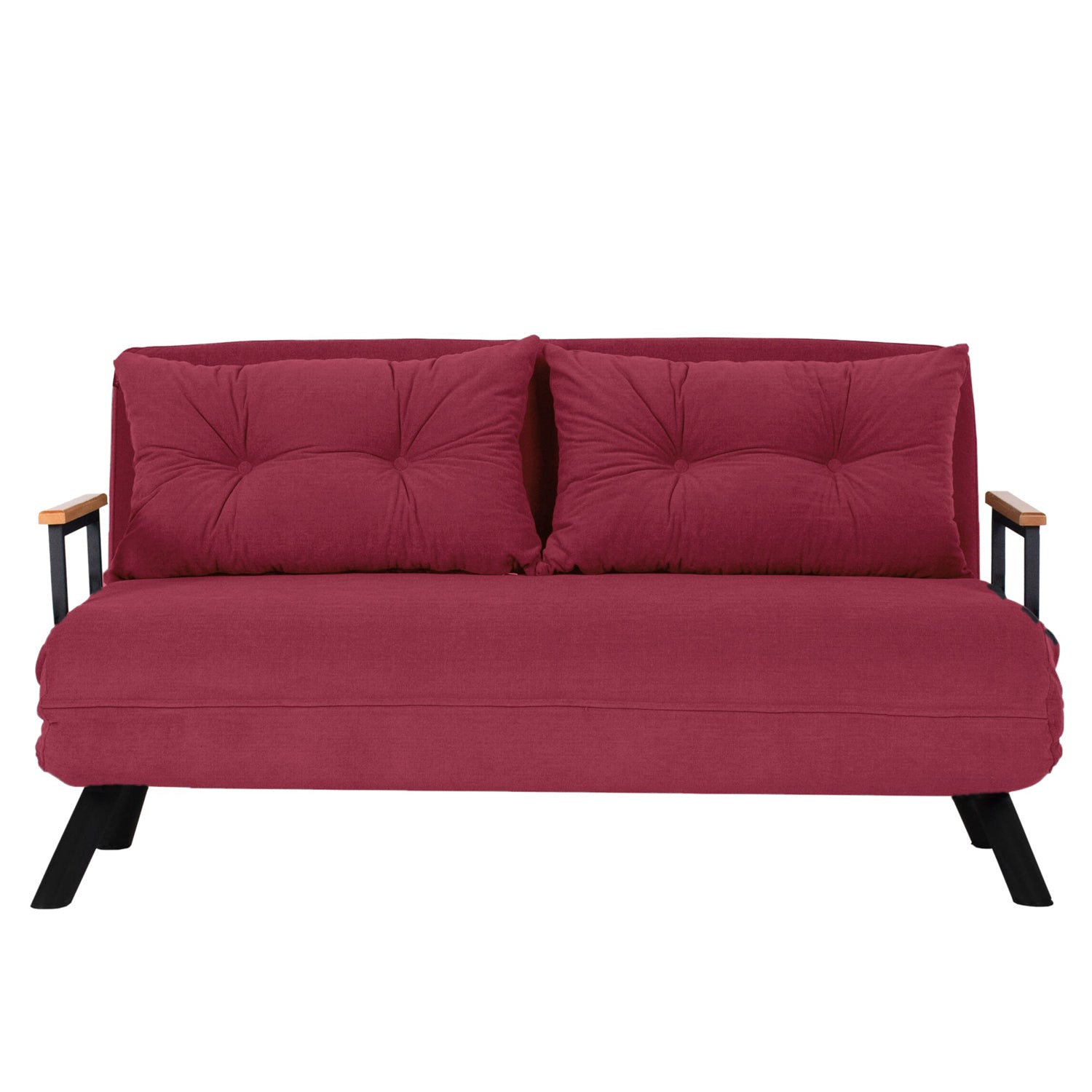 Sando 2-Seater Maroon Two-Seater Sofa Bed