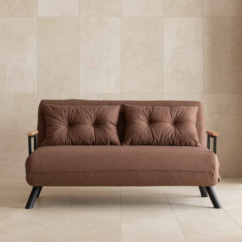 Sando 2Seater Light brown TwoSeater Sofa Bed