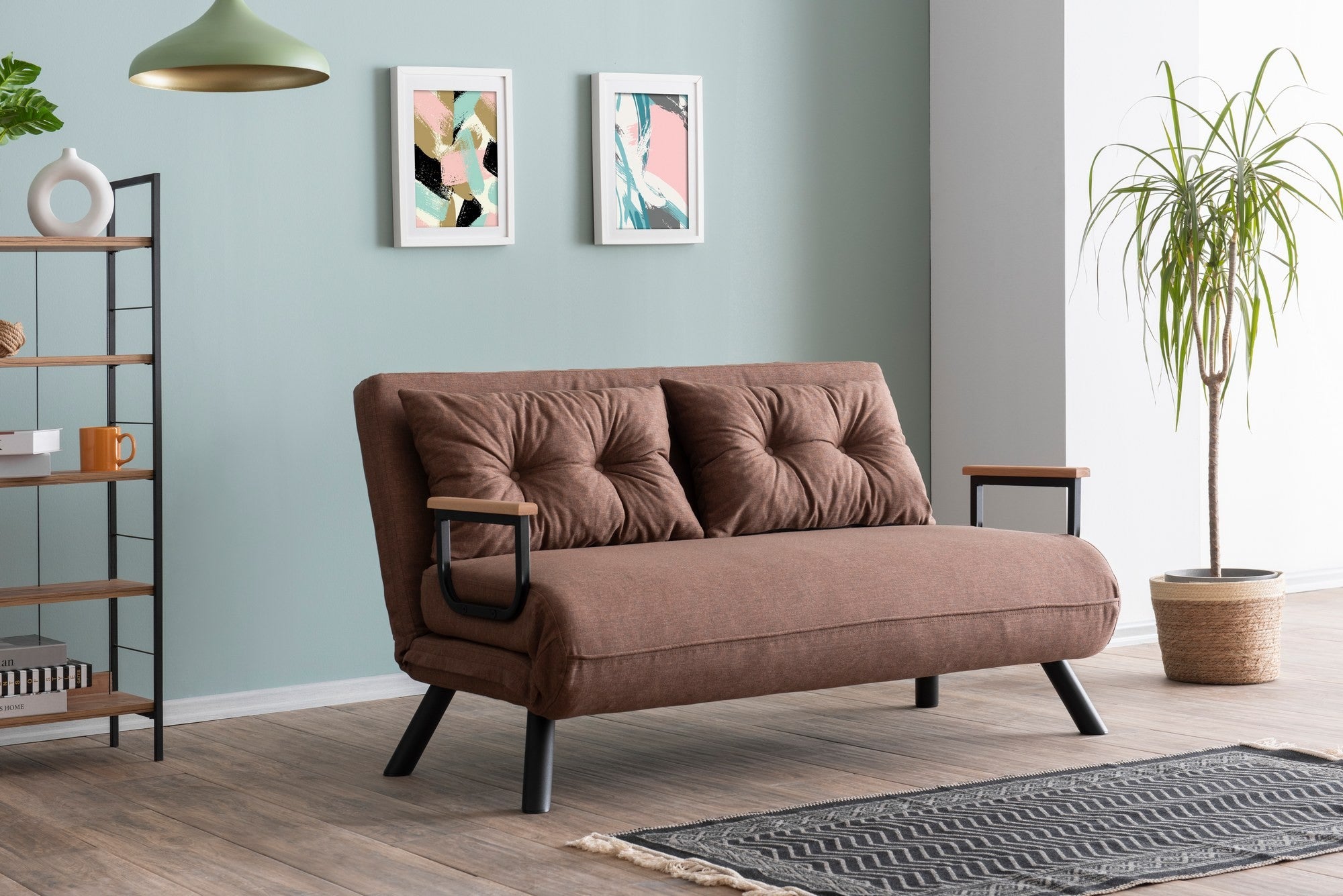 Sando 2-Seater Light brown Two-Seater Sofa Bed