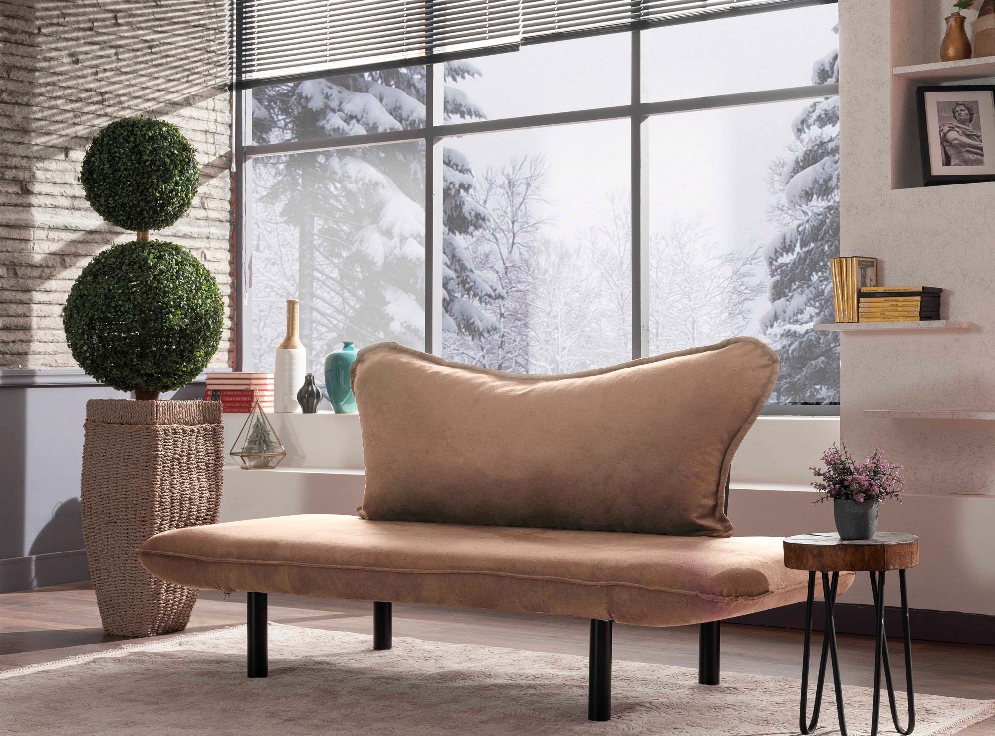 Chatto Light brown Two-Seater Sofa Bed