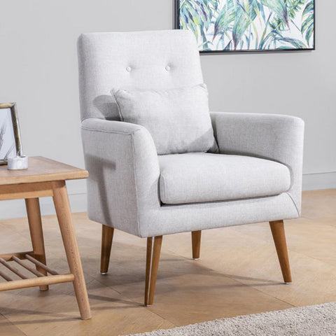 Zeni Berjer | Cream Wing Chair – Designer Lounge Armchair