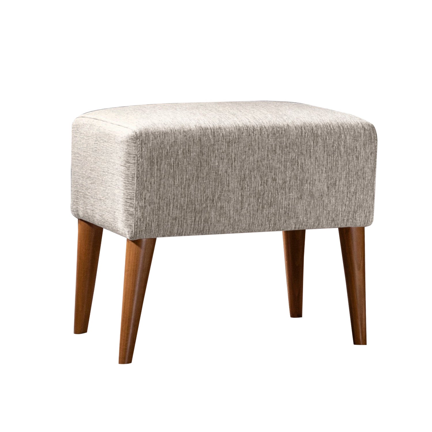Zeni Puf  | Cream Pouffe – Modern Upholstered Ottoman