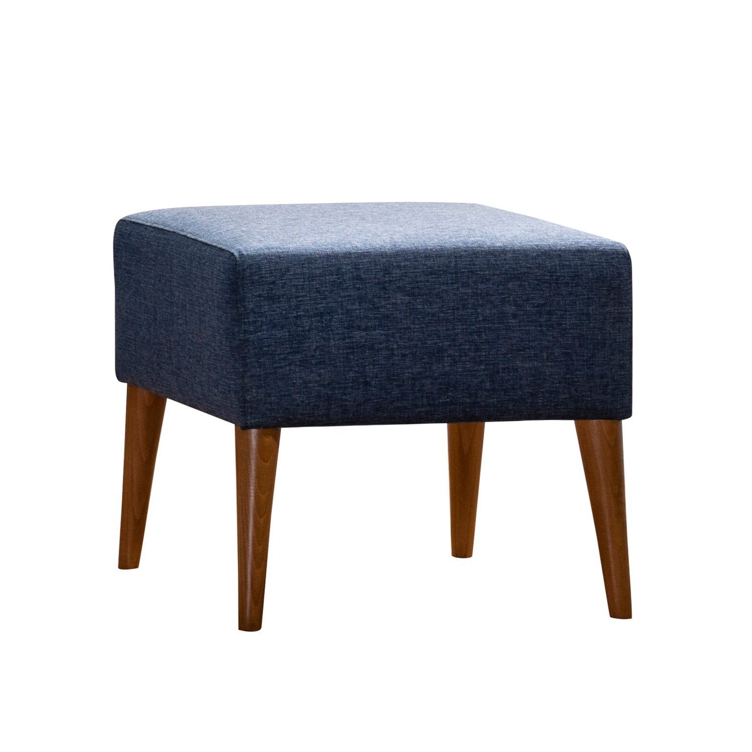 Zeni Puf  | Dark Blue Pouffe – Modern Upholstered Ottoman
