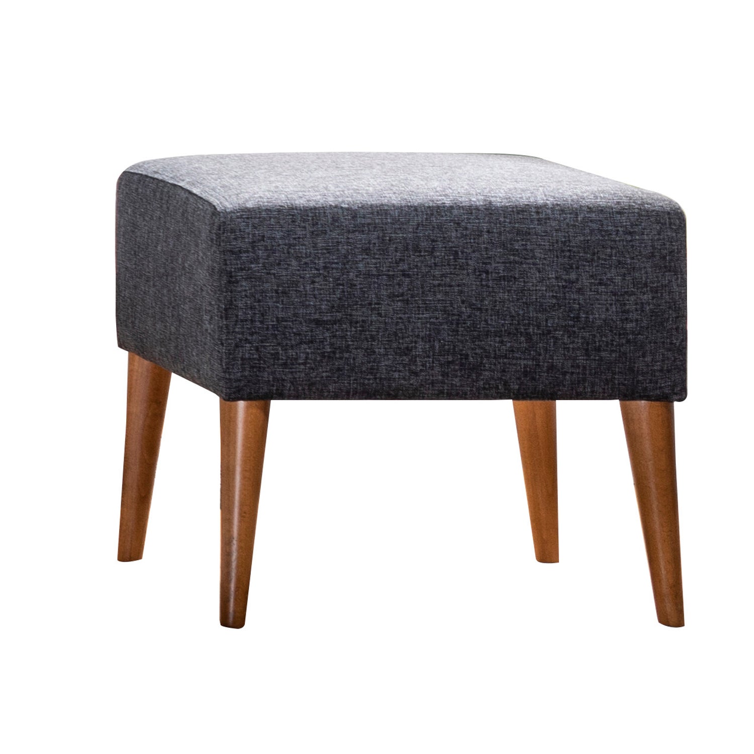 Zeni Puf - | Dark Grey Pouffe – Modern Upholstered Ottoman