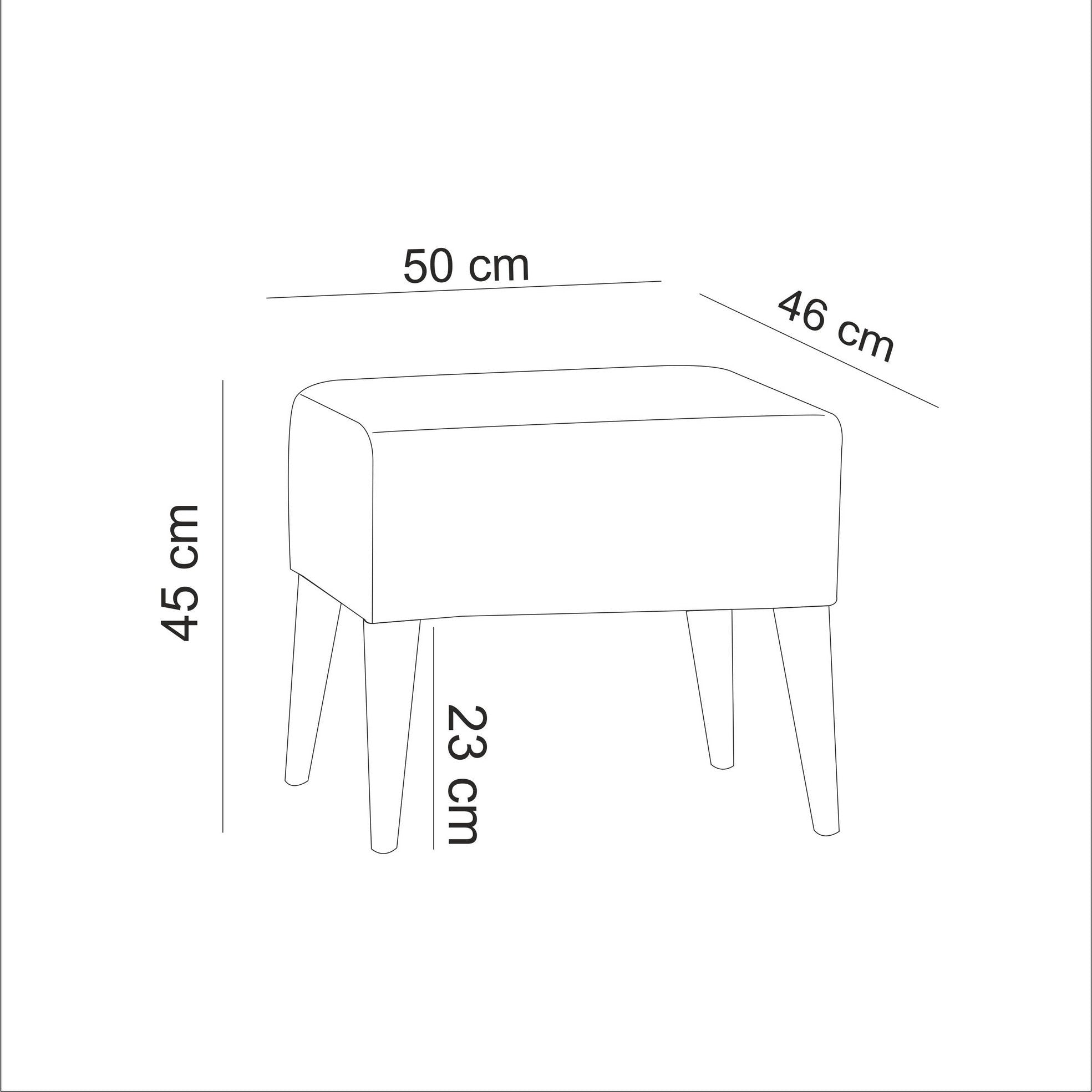 Zeni Puf - | Dark Grey Pouffe – Modern Upholstered Ottoman