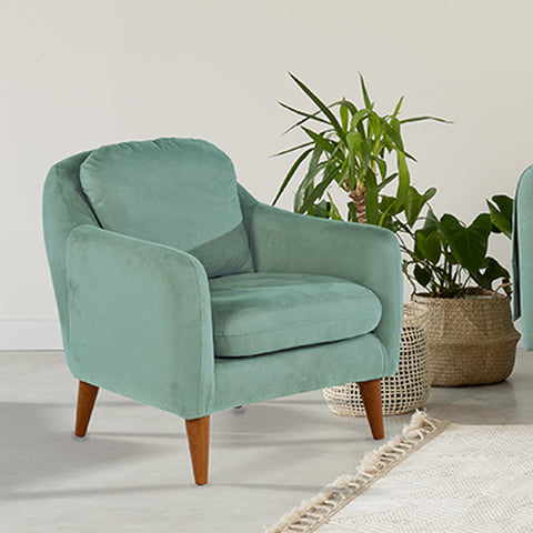 Soli Berjer  | Sea Green Wing Chair – Designer Lounge Armchair