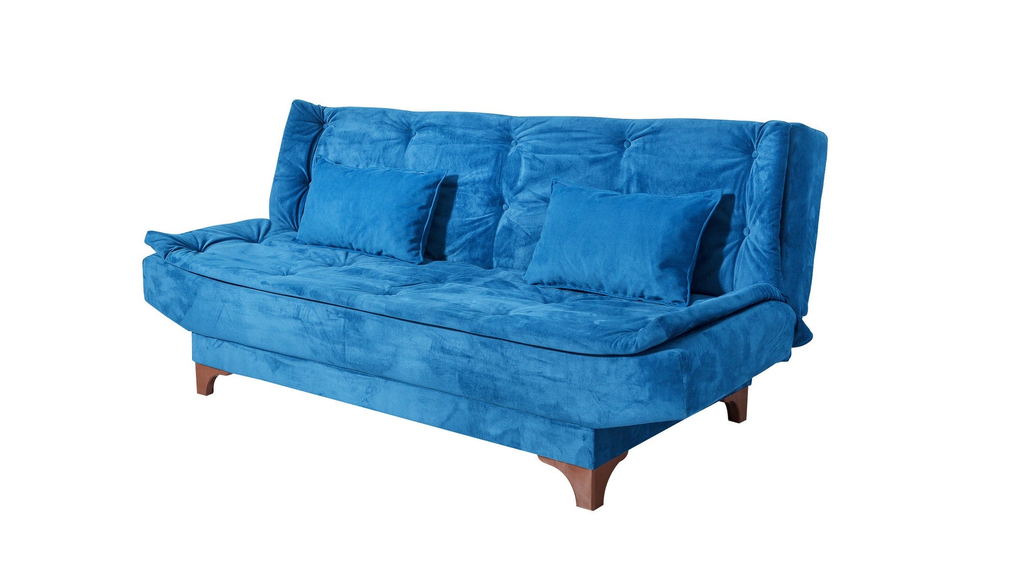 Kelebek - Blue 3-Seater Sofa Bed | Large Pull-Out Couch for Guests