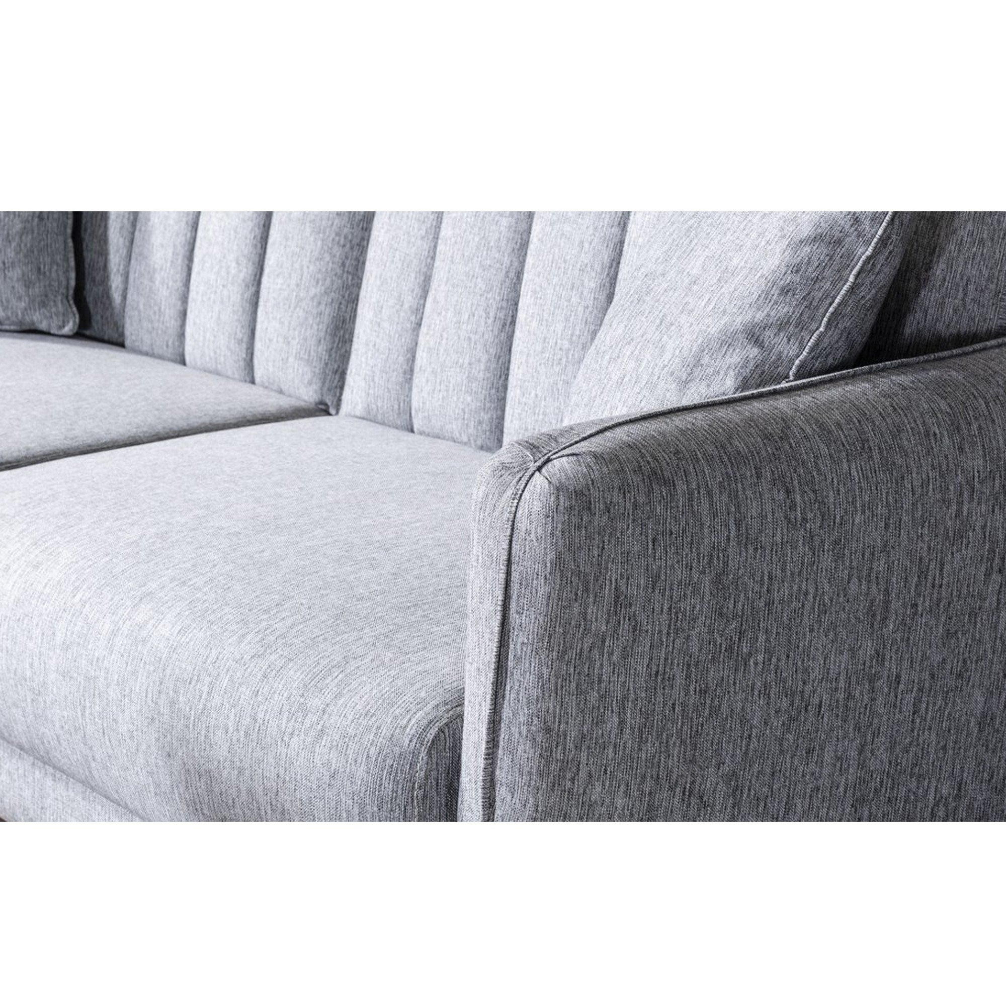 Aqua - Grey 3-Seater Sofa Bed | Large Pull-Out Couch for Guests