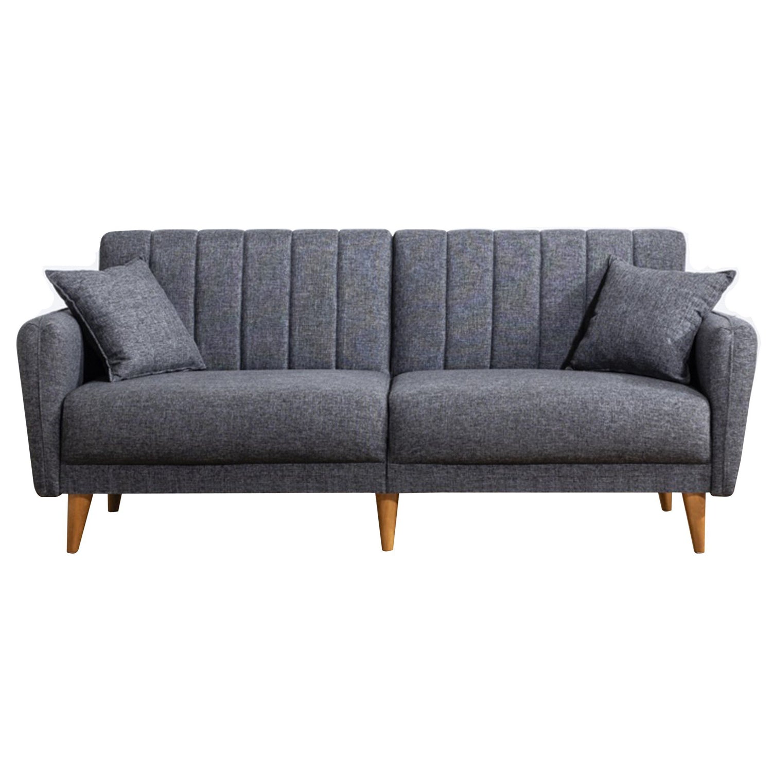 Aqua - Dark Grey 3-Seater Sofa Bed | Large Pull-Out Couch for Guests