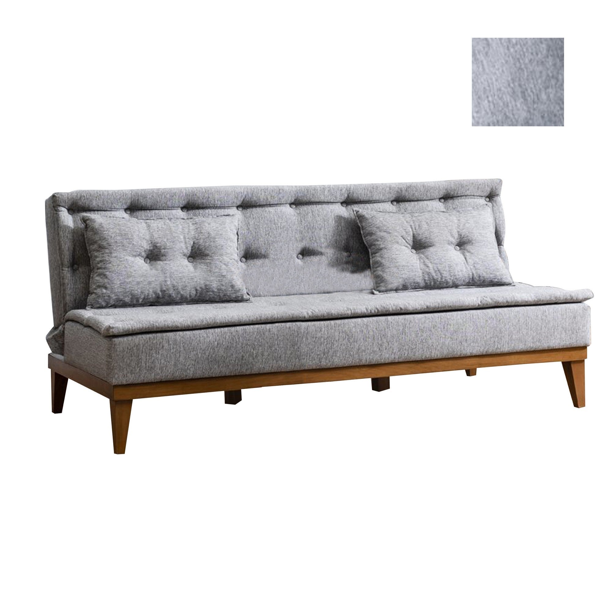 Fuoco - Grey 3-Seater Sofa Bed | Large Pull-Out Couch for Guests
