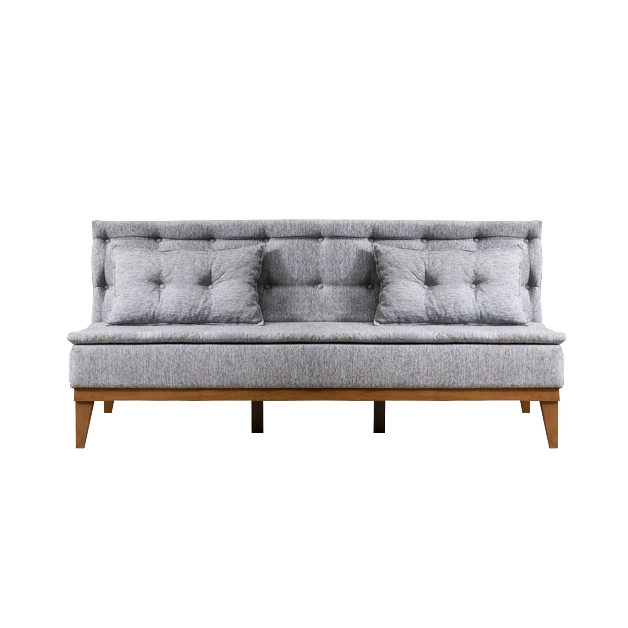 Fuoco - Grey 3-Seater Sofa Bed | Large Pull-Out Couch for Guests