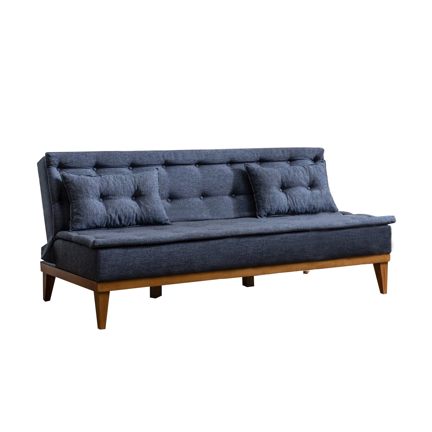 Fuoco - Dark Blue 3-Seater Sofa Bed | Large Pull-Out Couch for Guests
