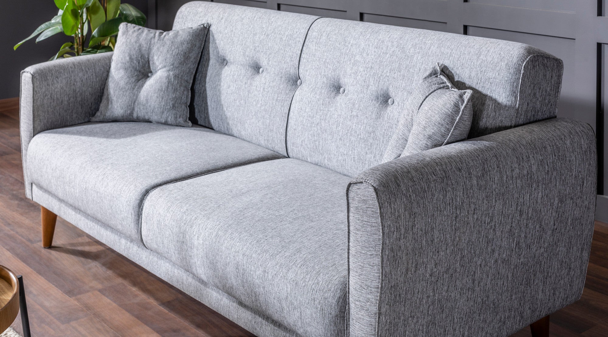 Aria - Grey 3-Seater Sofa Bed | Large Pull-Out Couch for Guests