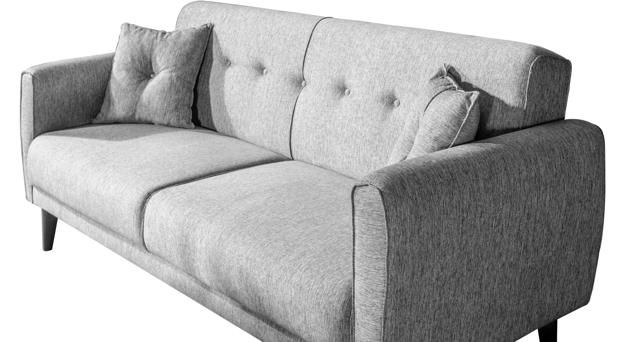 Aria - Grey 3-Seater Sofa Bed | Large Pull-Out Couch for Guests