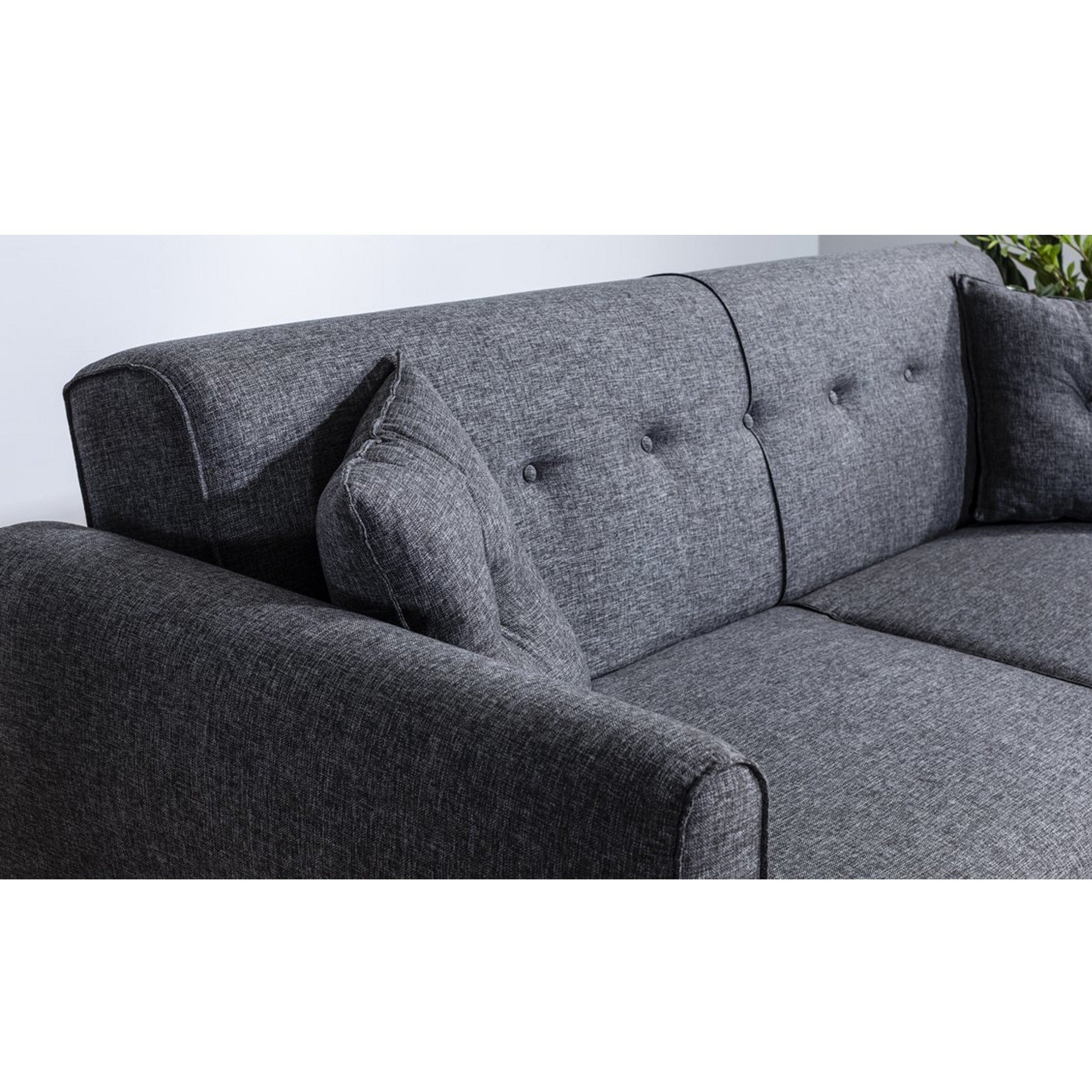 Aria - Dark Grey 3-Seater Sofa Bed | Large Pull-Out Couch for Guests