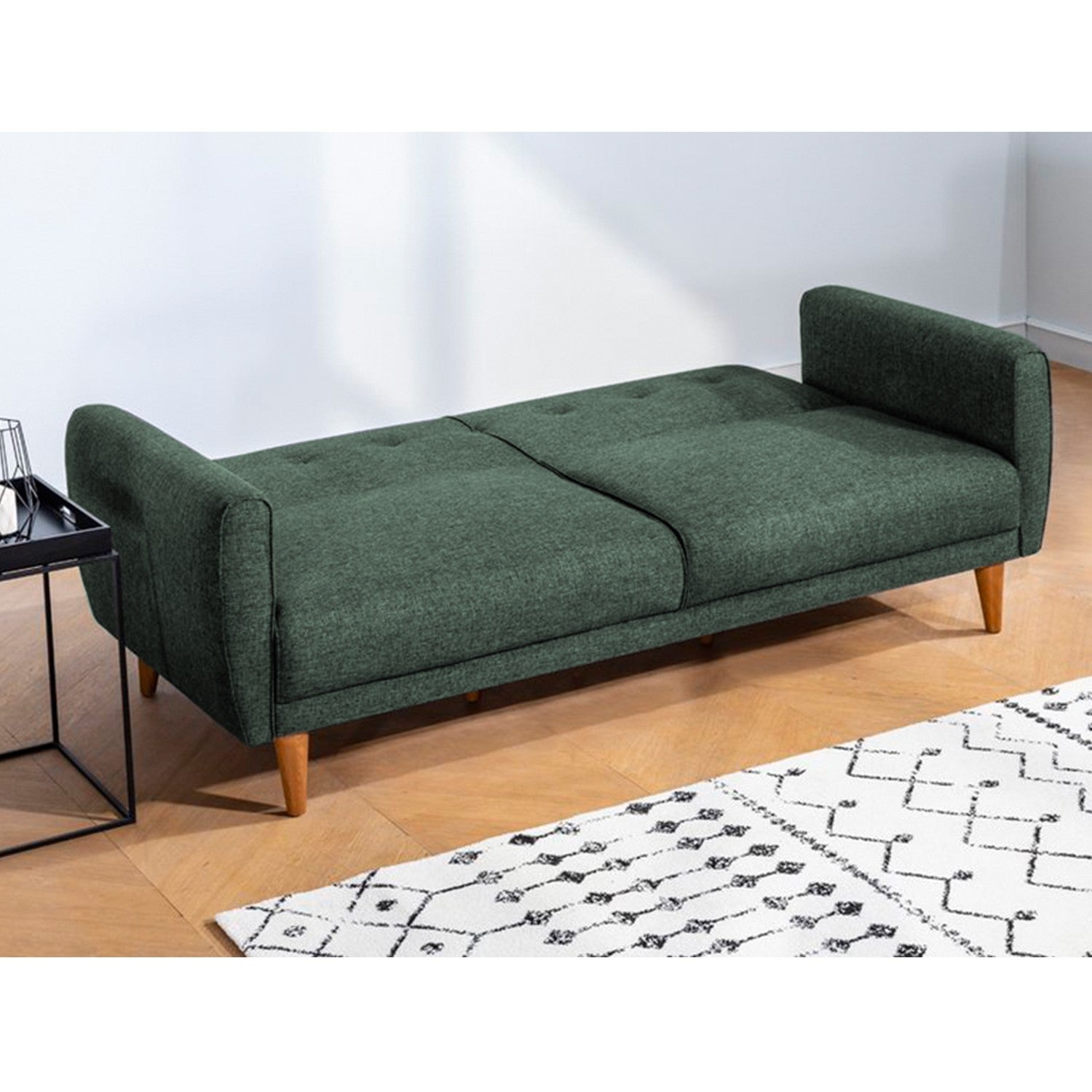 Aria - Green 3-Seater Sofa Bed | Large Pull-Out Couch for Guests
