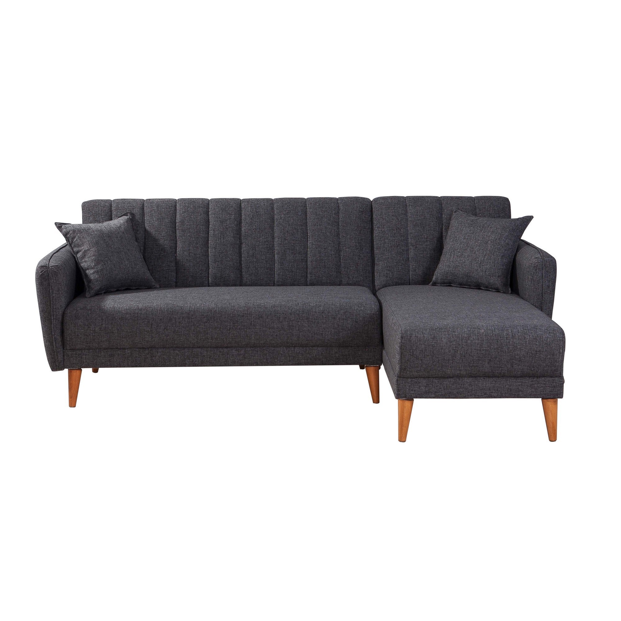 Aqua – Dark Grey L Shaped Corner Sofa Bed | Modular Sectional