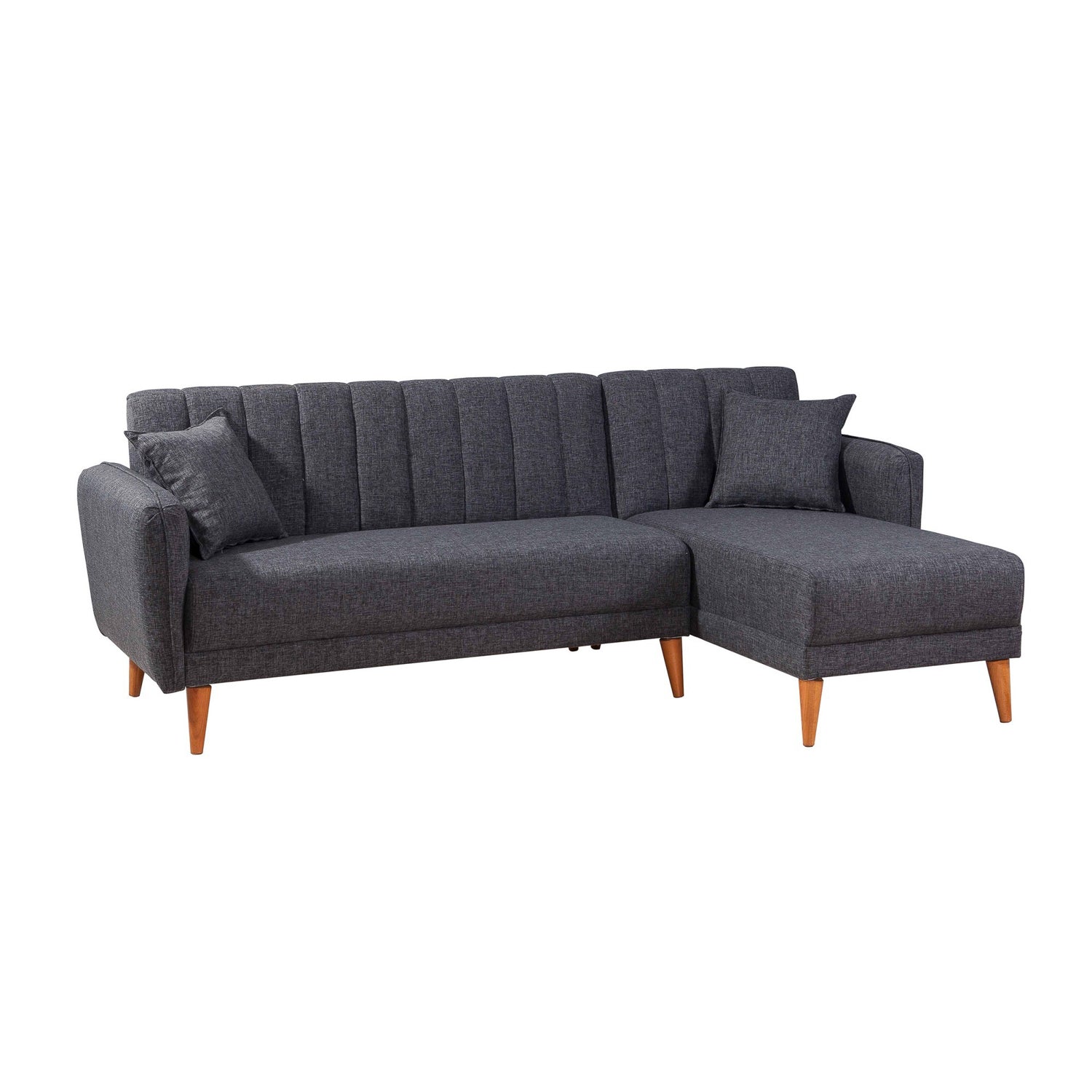 Aqua – Dark Grey L Shaped Corner Sofa Bed | Modular Sectional