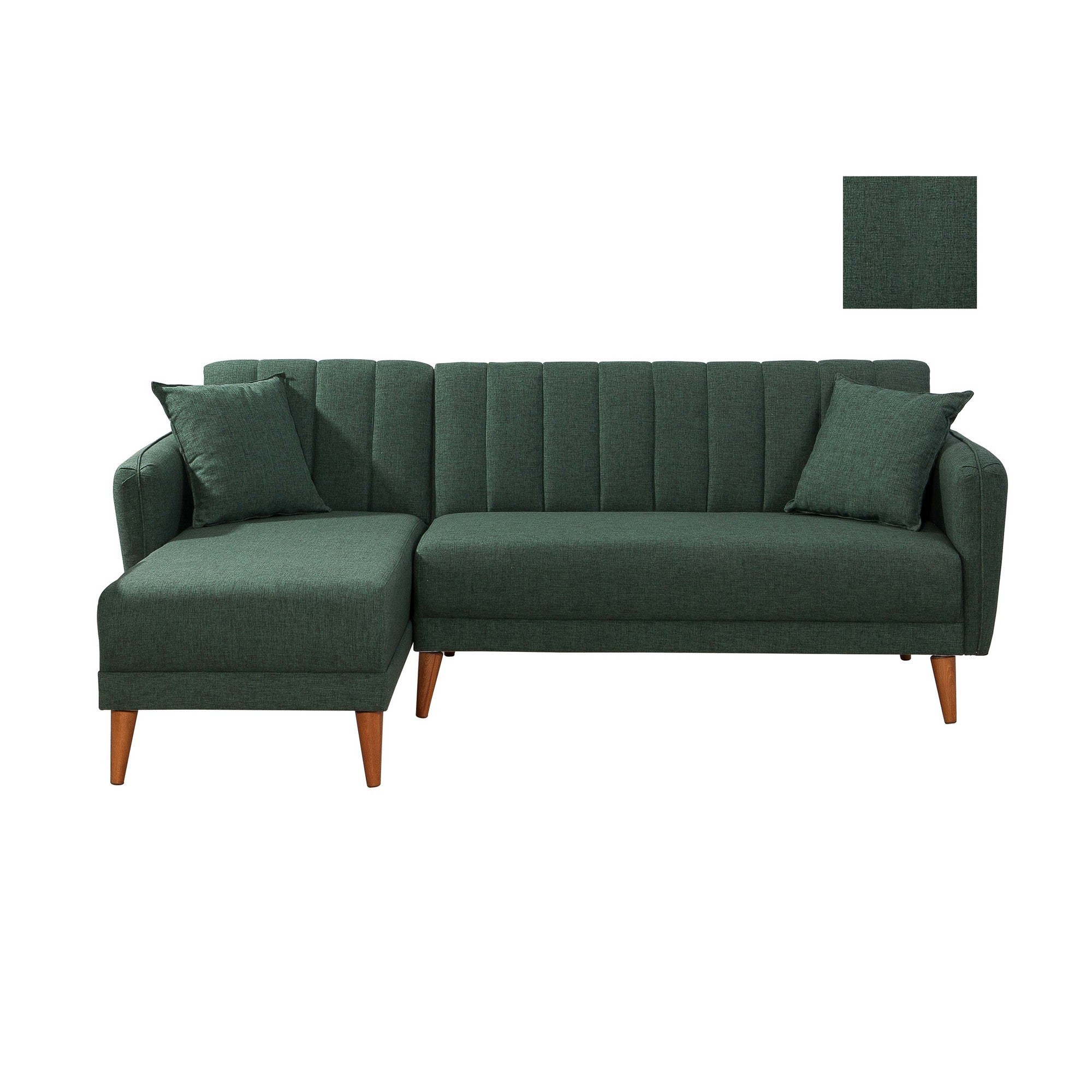 Aqua – Dark Green L Shaped Corner Sofa Bed | Modular Sectional