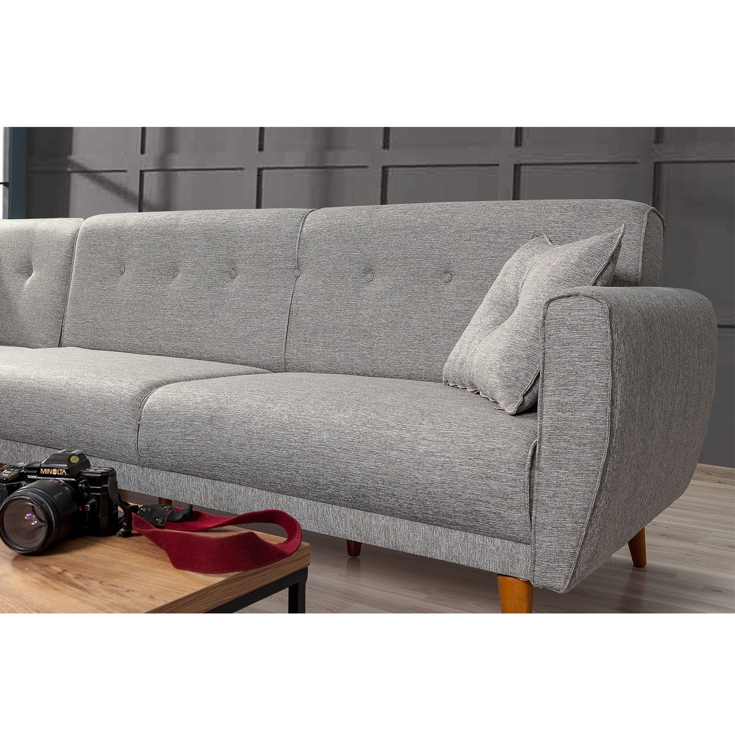 Aria – Grey L Shaped Corner Sofa Bed | Modular Sectional