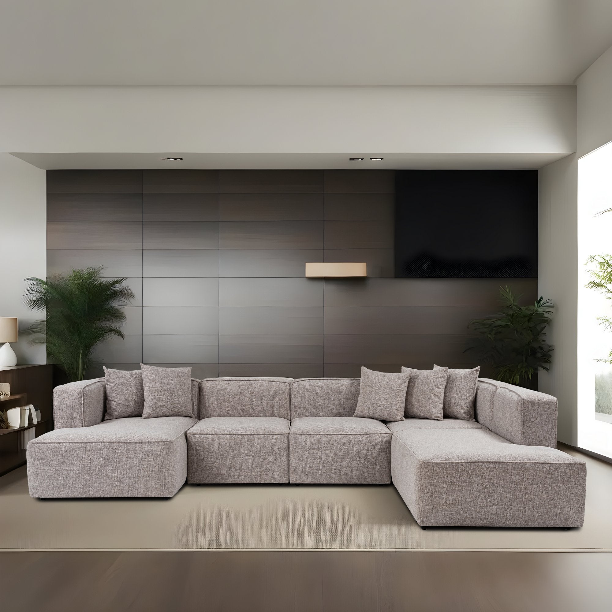 More – Mocha L Shape Corner Sofa | Designer Sectional for Living Room