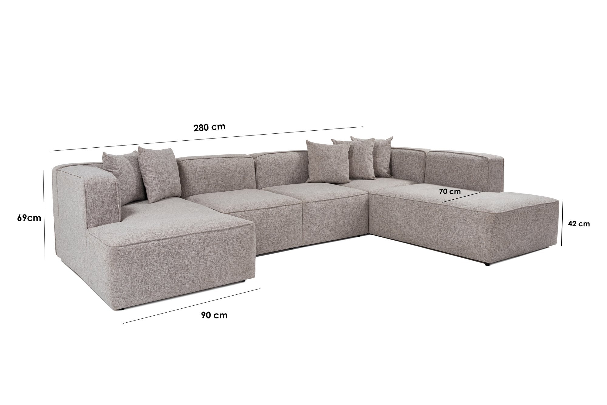 More – Mocha L Shape Corner Sofa | Designer Sectional for Living Room