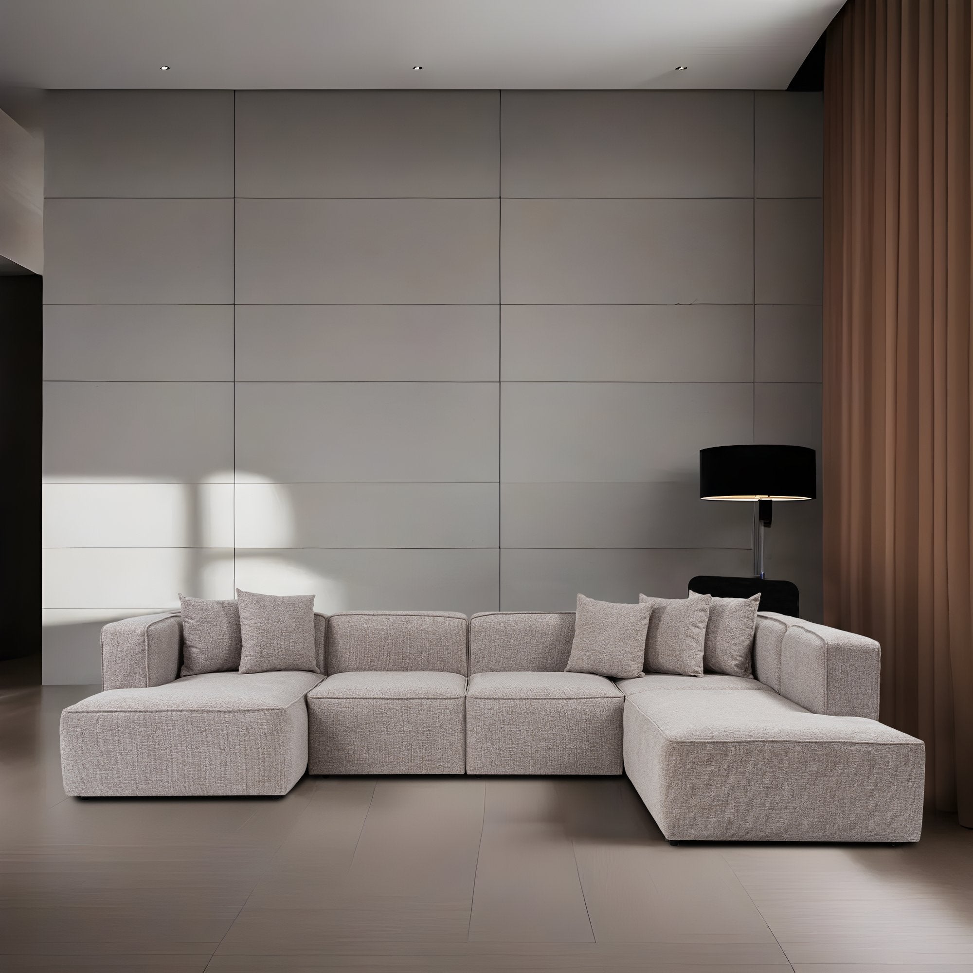 More – Mocha L Shape Corner Sofa | Designer Sectional for Living Room