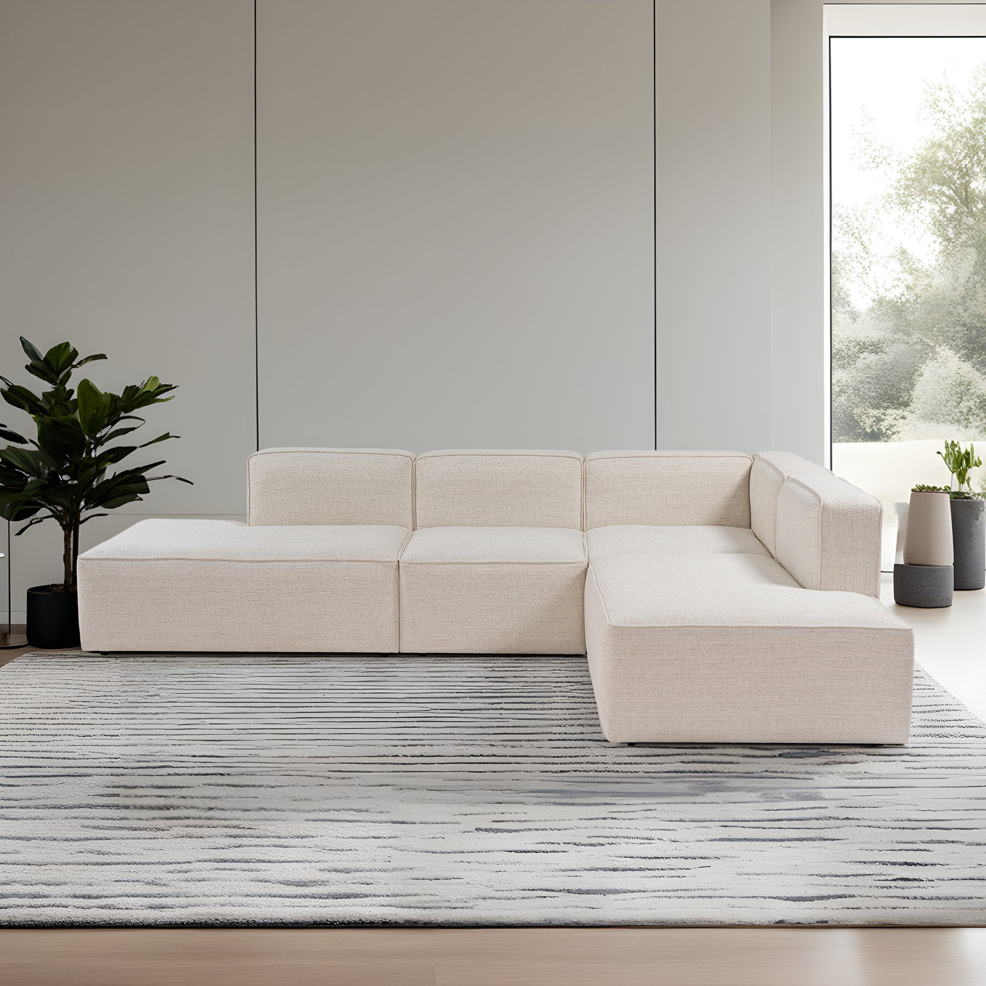 More – White L Shape Corner Sofa | Designer Sectional for Living Room