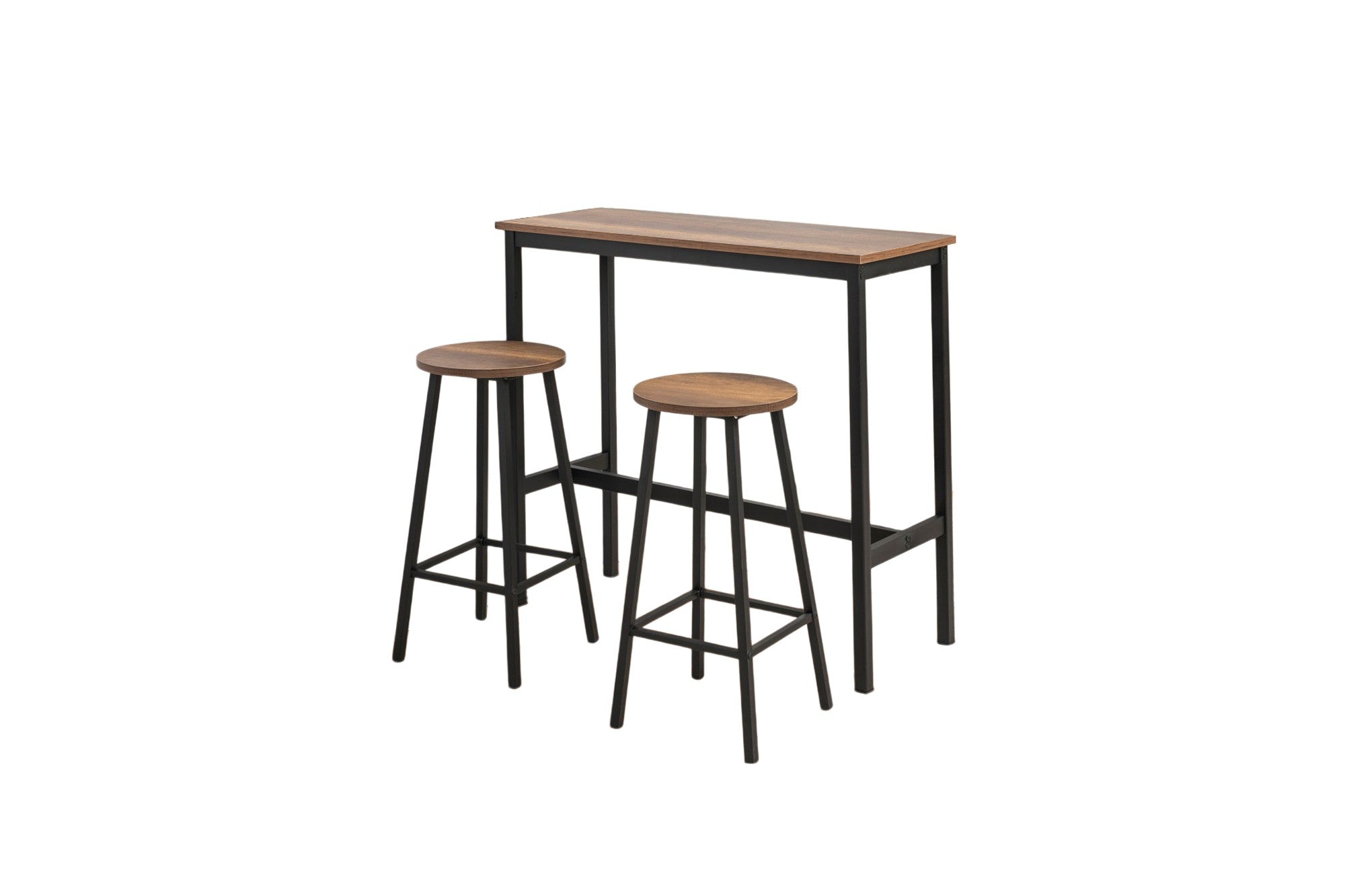 Set of 3 Mola Set 100 Bar Table and 2 Stools Set in Black – product image 5