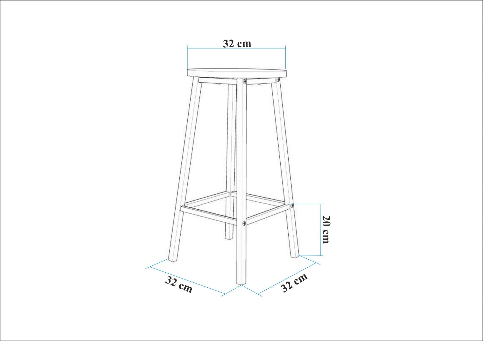 Mora Stool in White – product image 6