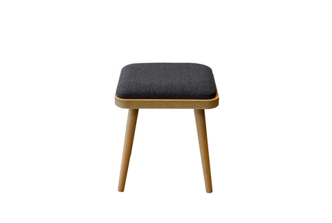 Set of 2 Vina Mini 1053 Linen Stools in Oak and Anthracite