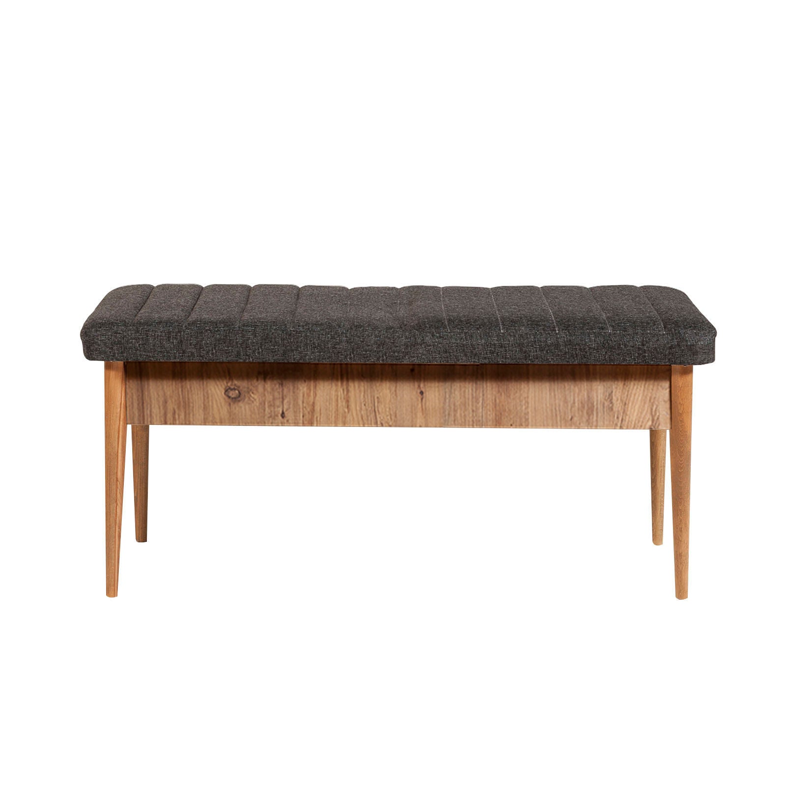 Vina Linen Bench in Atlantic Pine and Anthracite