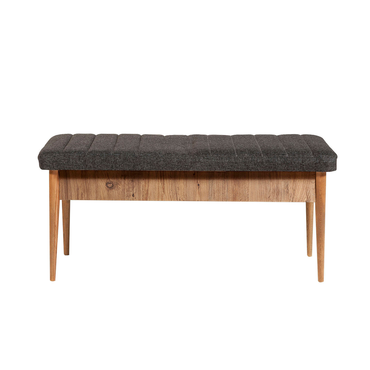 Vina Linen Bench in Atlantic Pine and Anthracite – product image 1
