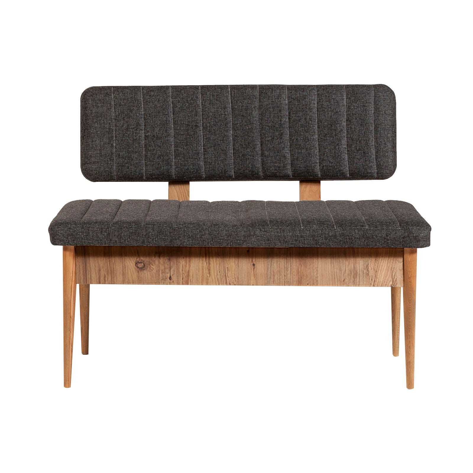 Vina Linen Storage Bench in Atlantic Pine and Anthracite
